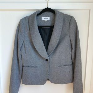 Calvin Klein Black & White Gingham Blazer- Size 6